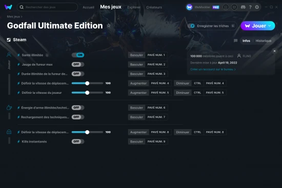 Capture d'écran de triches de Godfall Ultimate Edition