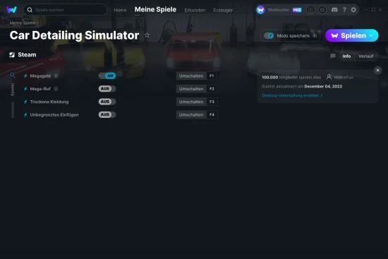 Car Detailing Simulator Cheats Screenshot
