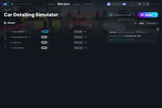 Capture d'écran de triches de Car Detailing Simulator
