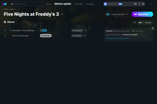 Five Nights at Freddy's 3 Cheats Screenshot