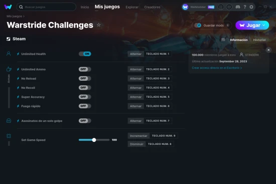 captura de pantalla de las trampas de Warstride Challenges