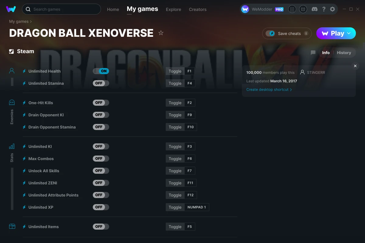 Dragon Ball XenoVerse, Compatibility Database