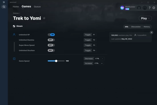 Trek to Yomi cheats screenshot