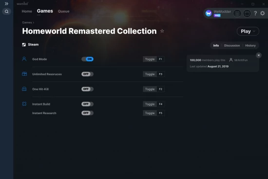 Homeworld Remastered Collection cheats screenshot
