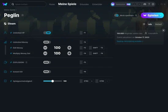 Peglin Cheats Screenshot