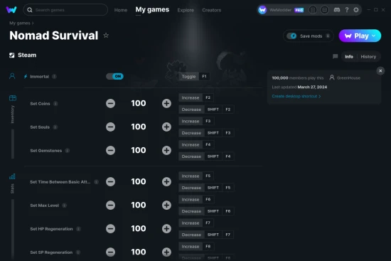 Nomad Survival cheats screenshot