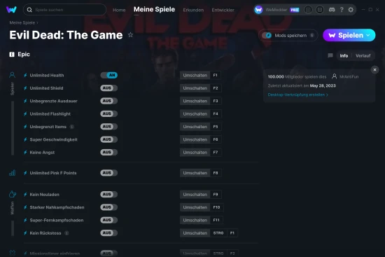 Evil Dead: The Game Cheats Screenshot
