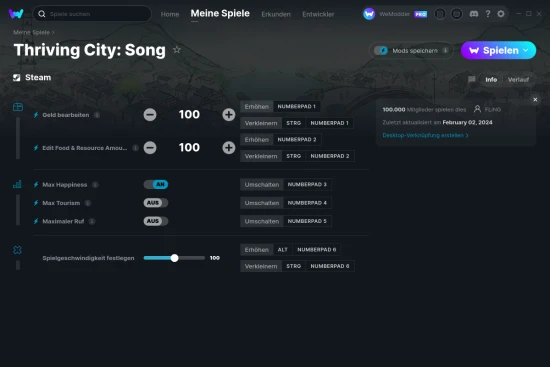 Thriving City: Song Cheats Screenshot