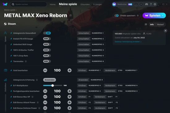 METAL MAX Xeno Reborn Cheats Screenshot