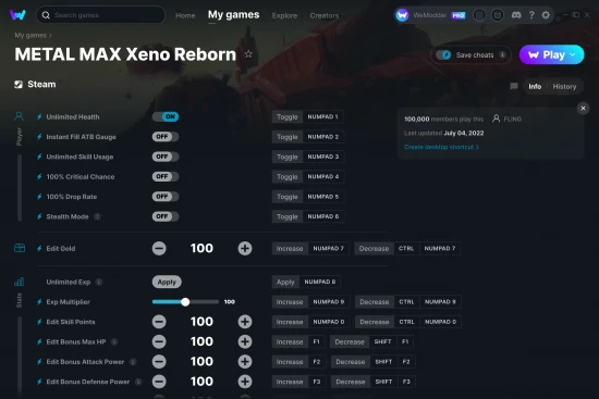 METAL MAX Xeno Reborn cheats screenshot