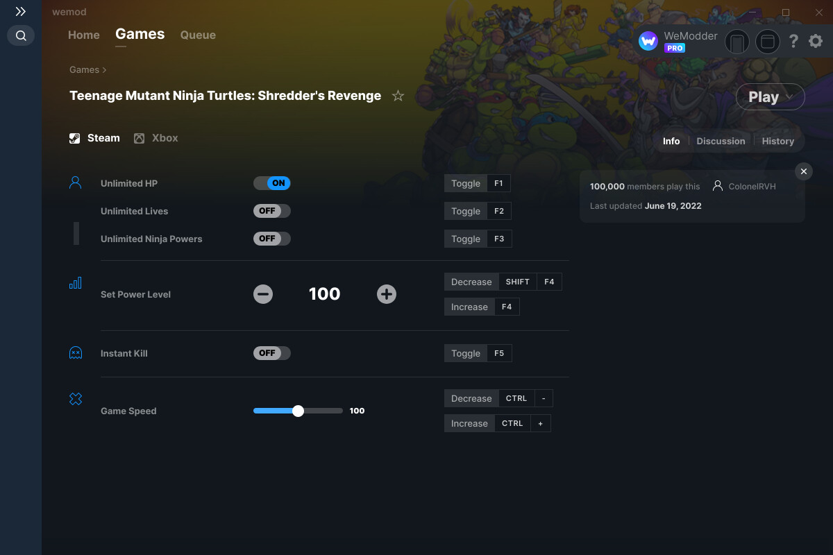 Teenage Mutant Ninja Turtles Shredder's Revenge Cheats and Trainer for