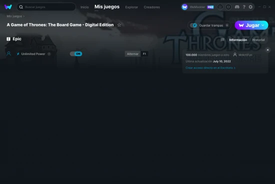 captura de pantalla de las trampas de A Game of Thrones: The Board Game - Digital Edition