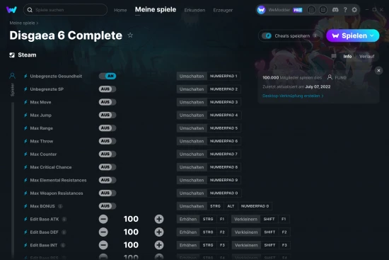 Disgaea 6 Complete Cheats Screenshot