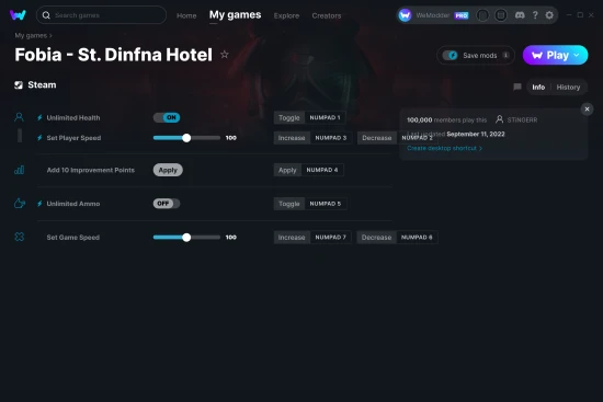 Fobia - St. Dinfna Hotel cheats screenshot