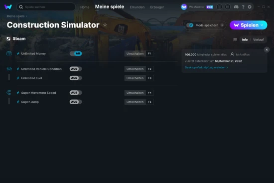 Construction Simulator Cheats Screenshot