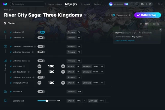 cheaty River City Saga: Three Kingdoms zrzut ekranu