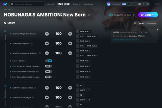 Capture d'écran de triches de NOBUNAGA'S AMBITION: New Born