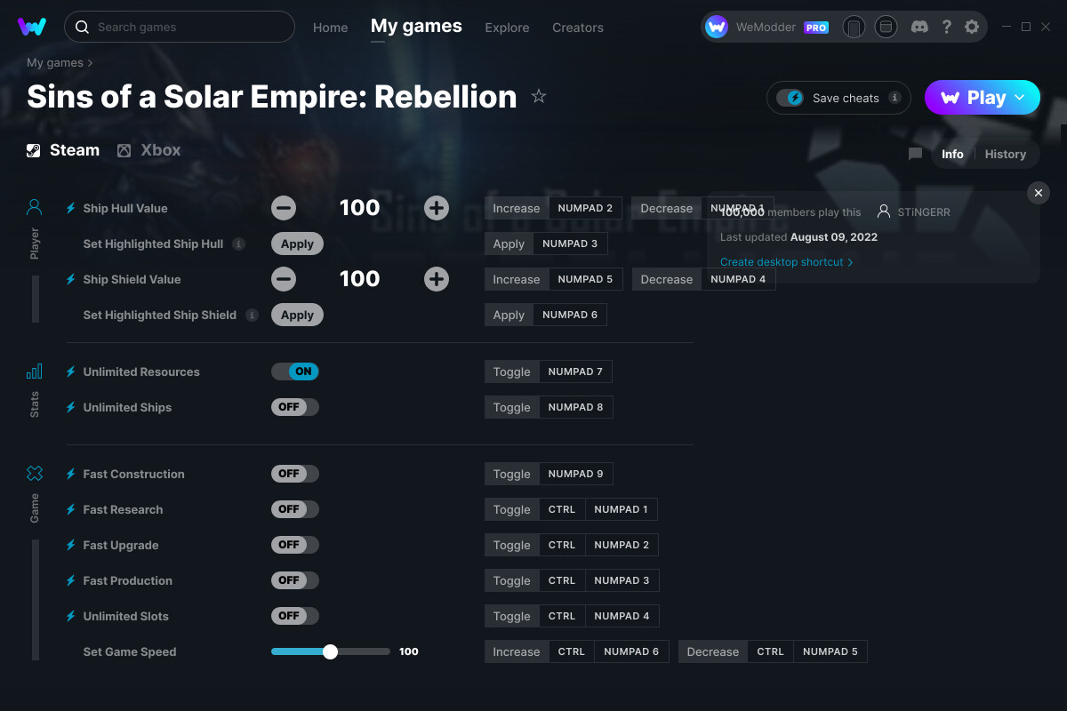 sin of a solar empire rebellion trainer
