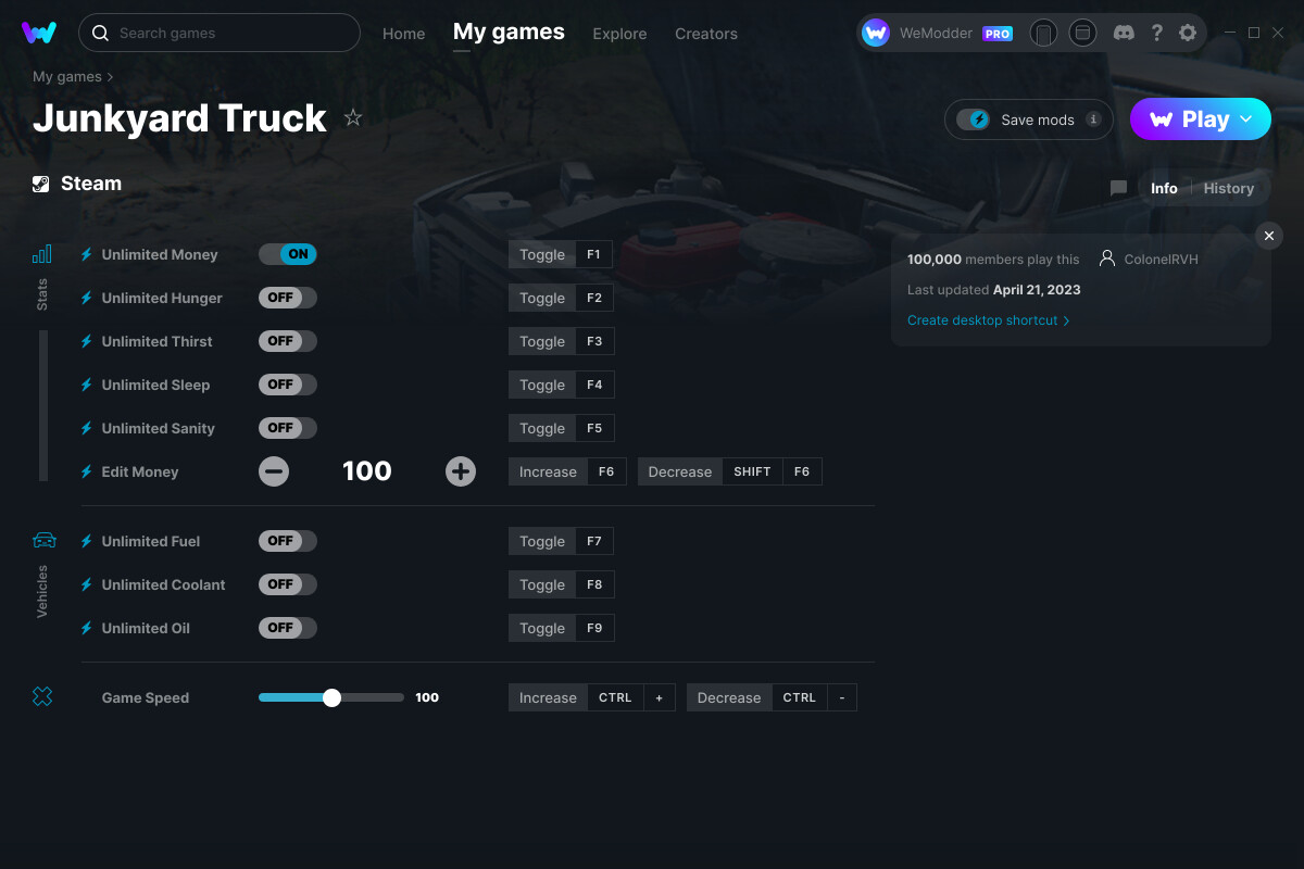 Junkyard Truck Cheats and Trainer for Steam Trainers WeMod Community
