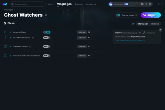 captura de pantalla de las trampas de Ghost Watchers
