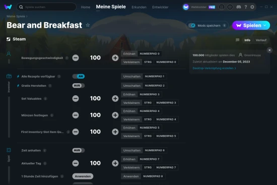 Bear and Breakfast Cheats Screenshot