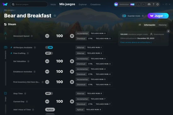 captura de pantalla de las trampas de Bear and Breakfast