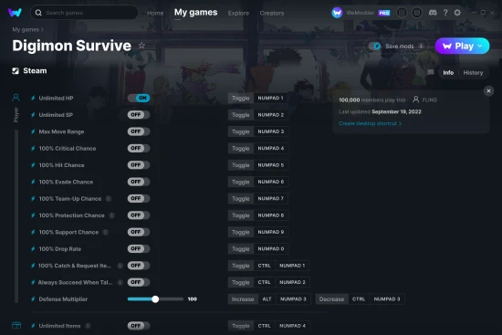 Digimon Survive cheats screenshot
