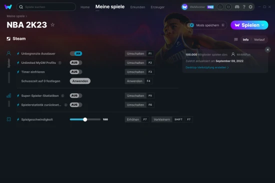NBA 2K23 Cheats Screenshot