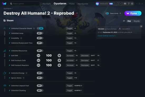 Destroy All Humans! 2 - Reprobed hilelerin ekran görüntüsü
