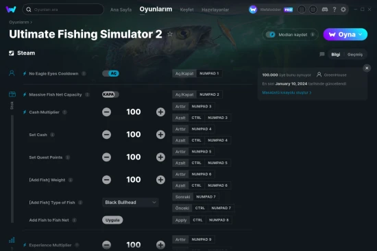 Ultimate Fishing Simulator 2 hilelerin ekran görüntüsü