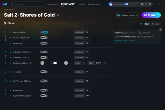 Salt 2: Shores of Gold hilelerin ekran görüntüsü