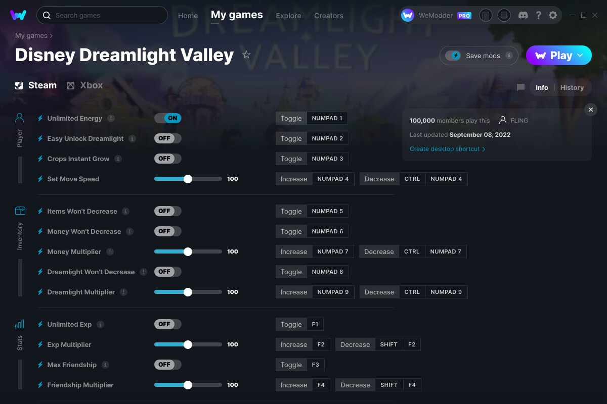 Disney Dreamlight Valley Cheats and Trainer for Xbox Trainers WeMod