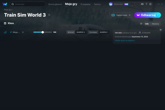 cheaty Train Sim World 3 zrzut ekranu