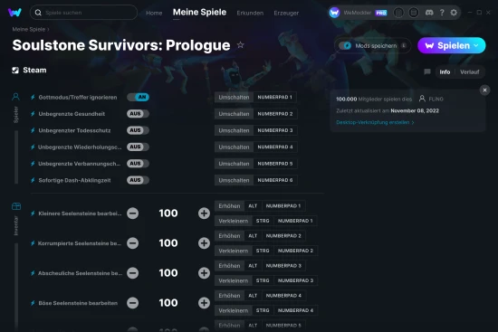 Soulstone Survivors: Prologue Cheats Screenshot