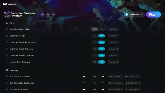 Soulstone Survivors: Prologue cheats screenshot