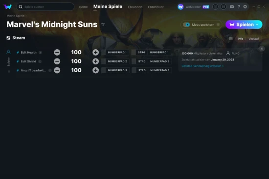 Marvel's Midnight Suns Cheats Screenshot