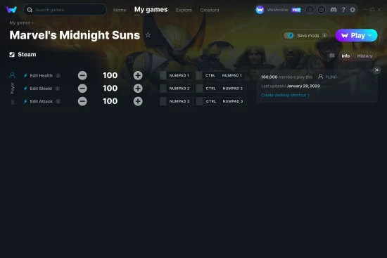 Marvel's Midnight Suns cheats screenshot