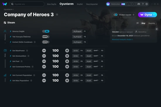 Company of Heroes 3 hilelerin ekran görüntüsü