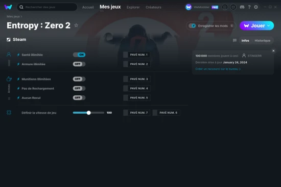 Capture d'écran de triches de Entropy : Zero 2