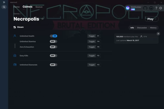 Necropolis cheats screenshot