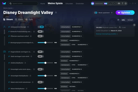 Disney Dreamlight Valley Cheats Screenshot