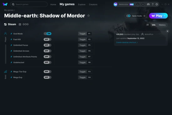 Middle-earth: Shadow of Mordor hilelerin ekran görüntüsü