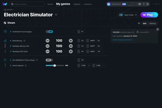 Electrician Simulator cheats screenshot