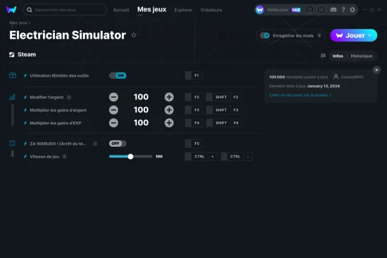 Capture d'écran de triches de Electrician Simulator