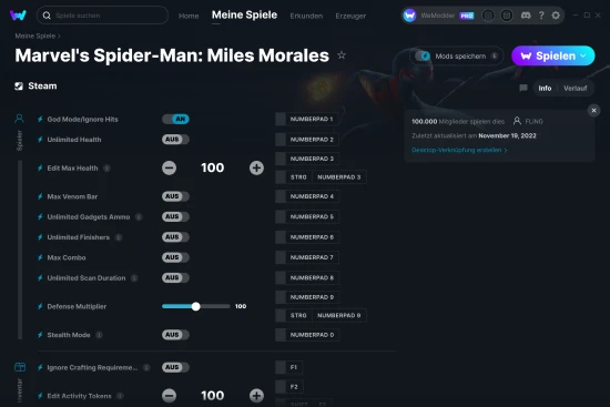 Marvel's Spider-Man: Miles Morales Cheats Screenshot