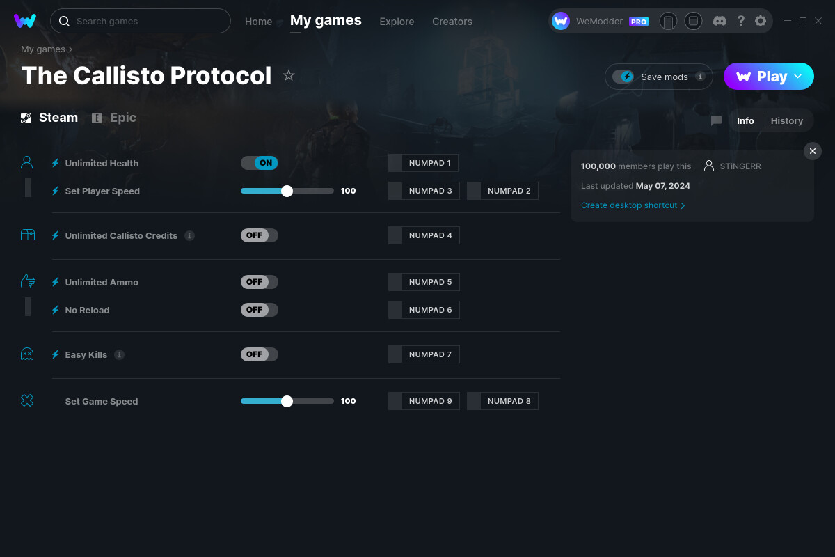 The Callisto Protocol Cheats and Trainer for Steam - Trainers - WeMod  Community