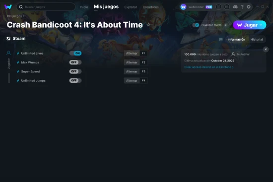 captura de pantalla de las trampas de Crash Bandicoot 4: It's About Time