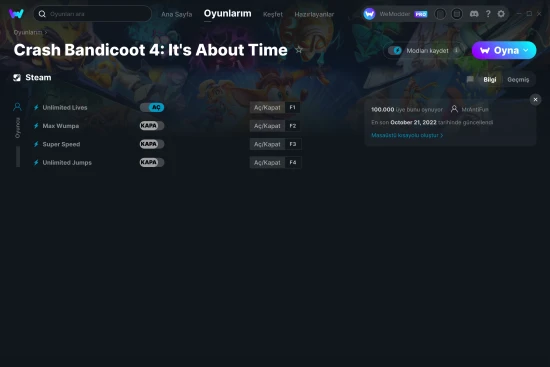 Crash Bandicoot 4: It's About Time hilelerin ekran görüntüsü