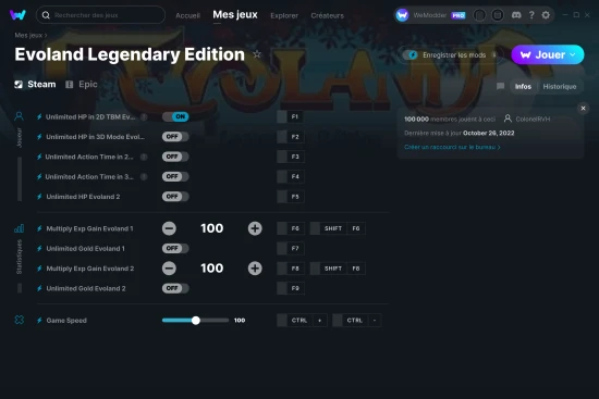 Capture d'écran de triches de Evoland Legendary Edition