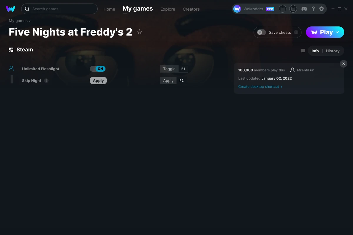 Five Nights at Freddy's 2 mod apk - Tudo está aberto